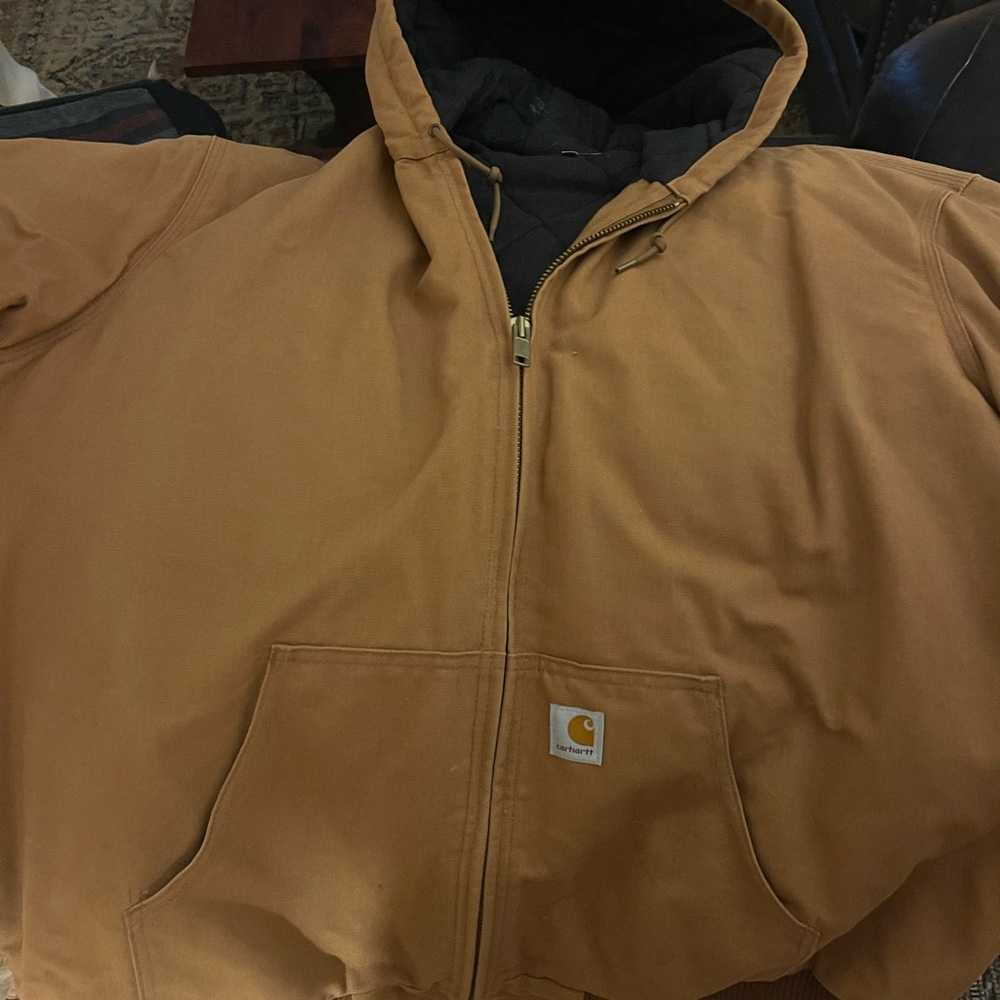 Carhartt Men's Tan Hooded Performance Jacket